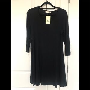 NWT Black 3/4 Sleeve Dress